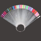 100 PCS Clear Nail Sticks with Ring Nail Art for Polish Display Square Shapes