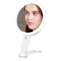 10X/1X Magnifying Makeup Mirror with Lights Rechargeable Double-Sided Touch Dimmable Mirror