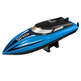 Rechargeable Remote Control Speed Boat Toy for Kids Outdoor Water Play Blue