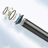 Endoscope with 8 Adjustable LED Lights for iPhone and Android 1080P HD Borescope with 5M Semi-Rigid Cable for Automotive Pipes
