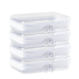 4PCS Large Clear Hard Shell Zipper Case Makeup Organizer & Toy Storage Bag for Travel Toiletries