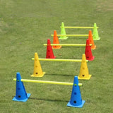 Dog Agility Training Set 10 Cones 5 Poles Adjustable Hurdle