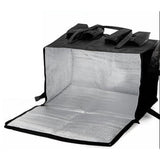 77L Insulated Food Delivery Bag with Four Hole Cup Holder Black