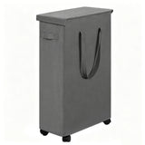65L Slim Laundry Basket Narrow Laundry Hamper with Handles for Laundry Room Gray