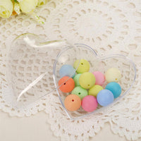 10 Pcs Clear Heart-Shaped Christmas Plastic Baubles DIY Xmas Tree Fillable Decor Ornaments