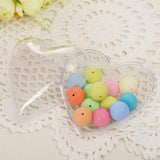 10 Pcs Clear Heart-Shaped Christmas Plastic Baubles DIY Xmas Tree Fillable Decor Ornaments