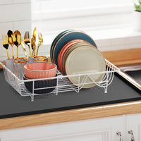 2-in-1 Silicone Coffee Mat Kitchen Countertop Mat with Detachable Dish Drying Mat