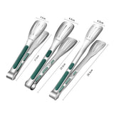 3Pcs 304 Stainless Steel Cooking Tongs for Food Salad BBQ