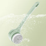 Electric Body Back Scrubber for Shower Dual Handle Bath Brush for Exfoliating Massage Green