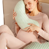 Side Pregnancy Pillows for Pregnant Women Maternity Pillow Support for Waist Leg Back Green