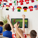 49 Pcs World Cup Soccer Jersey Flag Bunting Banner International Country for Sports Theme Decor