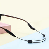 3 PCS Adjustable Black Sports Eyeglass Straps for Men and Women