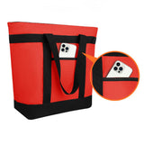 Insulated 39L Reusable Tote Bag for Grocery Shopping for Picnic Beach Grocery Red