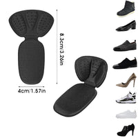 2 Pairs of Back of Heel Cushion Pads Mesh Adhesive Heel Grips Inserts Heel Protectors Black
