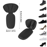 2 Pairs of Back of Heel Cushion Pads Mesh Adhesive Heel Grips Inserts Heel Protectors Black