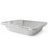 10Pcs Aluminum Foil Pans with Lids BBQ Dish Food Storage Tray for Baking Picnic Cooking