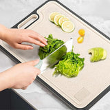 Double-Sided Titanium Cutting Board with Wheat Straw
