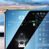 Clear Tempered Glass Screen Anti Fingerprint Protector Compatible with Tesla Model 3 Model Y