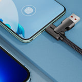 4 in 1 Fast Charging Cable Zinc Alloy Braided USB Type-C to Lightning Cable