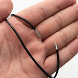 5Pcs Woven Necklace Rope Leather Cord Adjustable Rope for DIY Jewelry Black