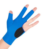 1 Pair Three Fingers Billiard Gloves For  Snooker Cue Blue