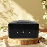 Lockable Cash Box with Code Lock Security Black