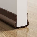 Slide-On Under Door Draft Stopper Door Bottom Seal Strip Cuttable Door Draught Excluder Brown