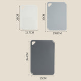 3 PCS Plastic Cutting Board Set for Cooking Camping with Hanging Loop Gray