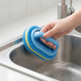 5 PCS Multi Layer Sponge Cleaning Brush Set for Kitchen and Bathroom Blue
