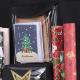 Double Sided Hanging Gift Wrap Organizer Wrapping Paper Bag Storage Black