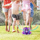 Outdoor Water Spray Sprinkler Funny Octopus Sprinkler Toys Purple