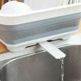 Collapsible Dish Drying Rack Portable Dinnerware Drainer Organizer for Kitchen