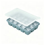 3PCS Large Ice Cube Trays Silicone Ice Cube Trays Huge Square Ice Cubed Tray for Whisky and Cocktail Blue