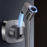 360 Degree Rotation  Shower Head Holder with Suction Cup for Bathroom Bathtub Rental Hotel Black