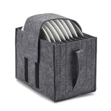 Felt Plate Holder Storage Bag Tableware Organizer for Camping Picnic