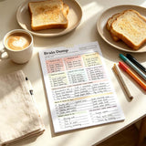 Daily Brain Dump Planner Notepad for Students Teachers Office Use