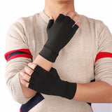 Copper Infused Compression Gloves Wrist Finger Support for Men Women