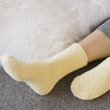 5 Pairs Womens Fuzzy Socks Cozy Fluffy Winter Warm Slipper Soft Home Sleeping Socks