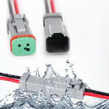 10 PCS For Deutsch DT 2 Way Pin Male/Female Electrical Connector Plug Waterproof