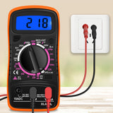 2 PCS Digital Multimeter DC AC Voltmeter Voltmeter and Ohm Volt Amp Meter with PTC protection