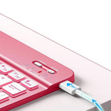 Backlit Keyboard Case Detachable for iPad 10.2 and 10.5 Inch Pink