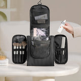 Expandable Travel Toiletry Bag Cosmetic Organizer Bag Makeup Case Black
