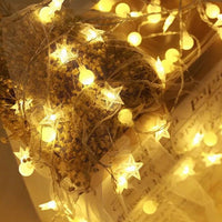 20 LED Star String Lights – 3m Fairy Christmas Lights Battery Operated for Party