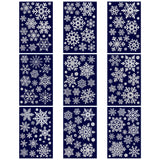 Christmas Window Clings – Snowflakes Static Stickers in Gold and Silver for Holiday Decorations Style 2