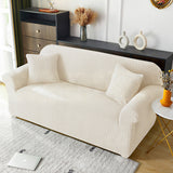 Elastic T-Shaped Jacquard Sofa Slipcover Full Cover for 1-4 Seater Yellow