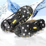 2 Pairs Ice Snow Anti Slip Spikes Grips Grippers Crampons Cleats For Hike Shoes Boot