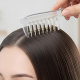 2 PCS 7 Tooth Hair Oil Applicator Combs with Silicone Caps
