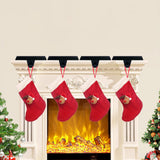 Set of 4 Metal Christmas Stocking Holders for Mantle Table and Window Display