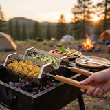 Nesting BBQ Grill Basket Set 304 Stainless Steel for Outdoor Camping
