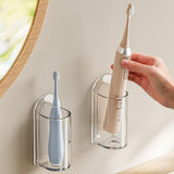 2Pcs Electric Toothbrush Holders Wall Mounted Tooth Brushing Holder for Bathroom